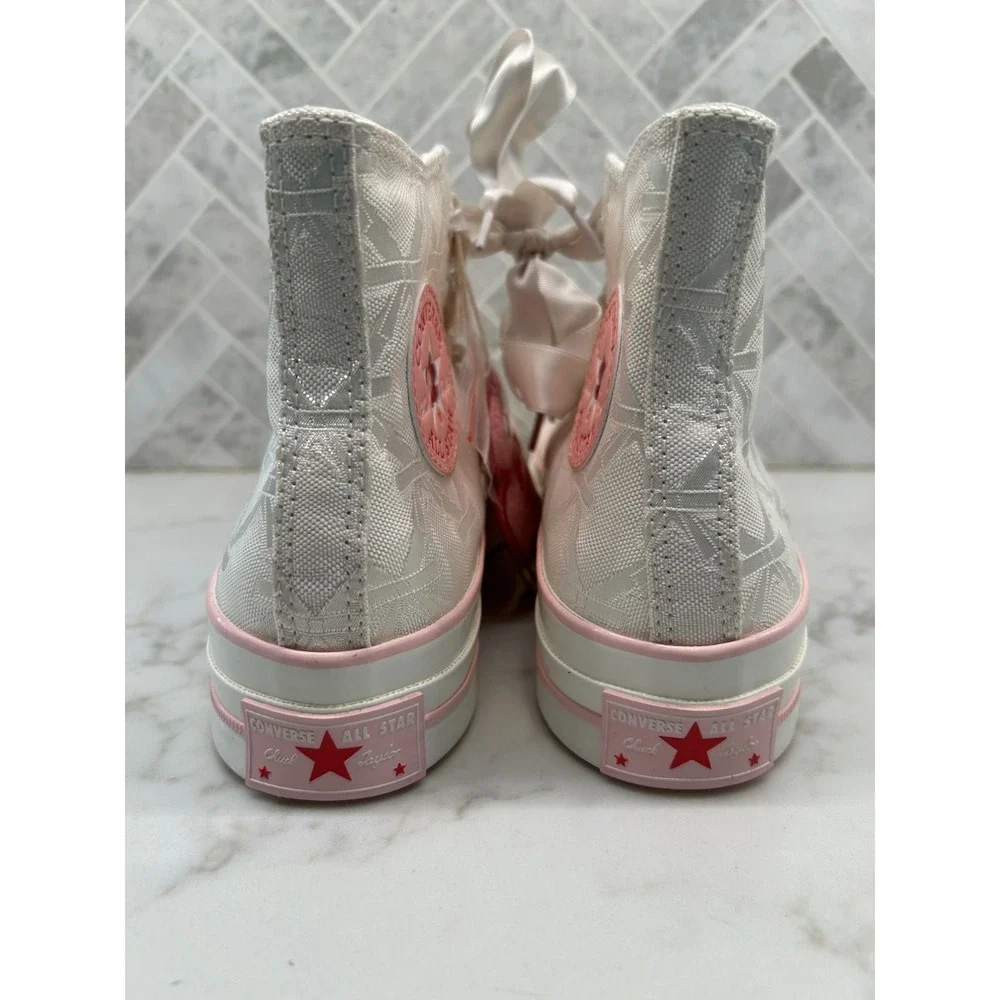 Converse Chuck Taylor All Star High Top Sneakers Flower Womens Size 7 Ribbon - Picture 4 of 11